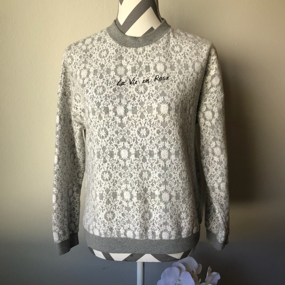 Cache Cache “La Vie en Rose” Sweater Size M